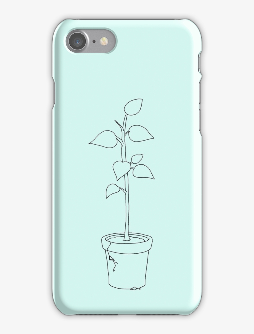 Tumblr Plant Outline Aesthetic Iphone 7 Snap Case - Bad Bunny, transparent png #2088754