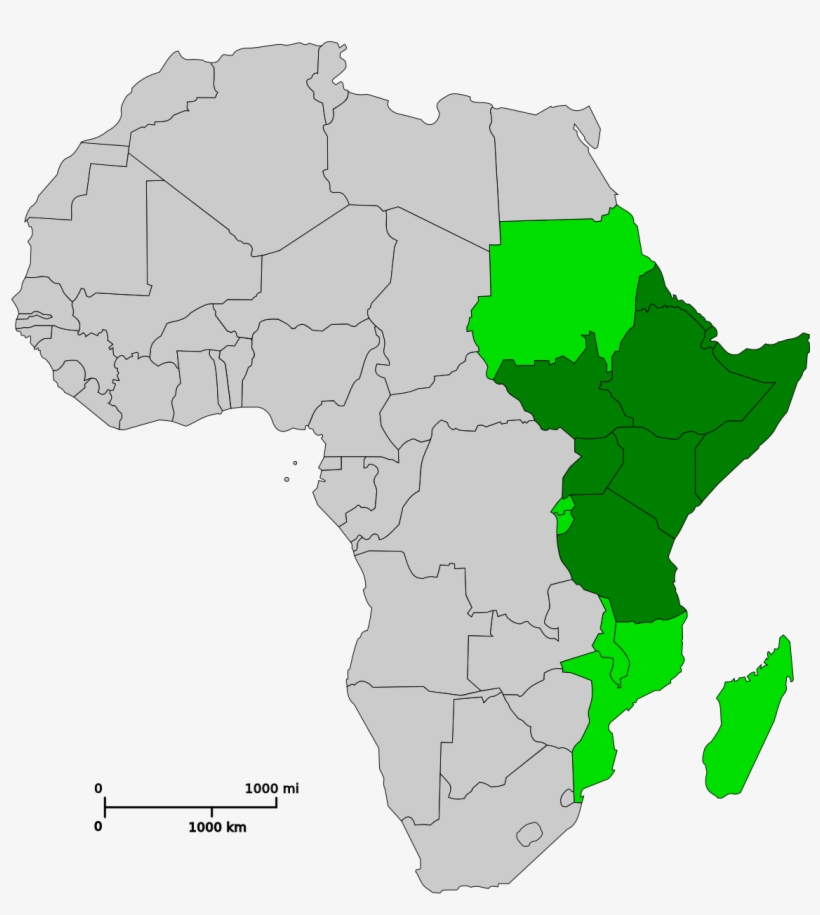 File - East-africa - Svg - Africa Map, transparent png #2088795