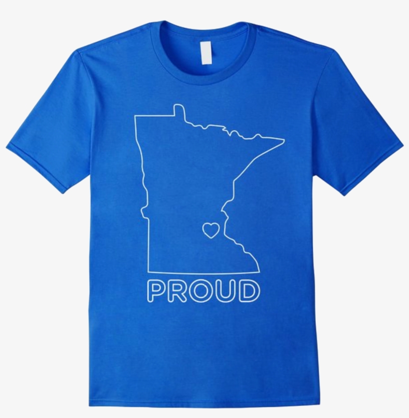 Minnesota Proud Outline - Plain Blue T Shirt, transparent png #2088877