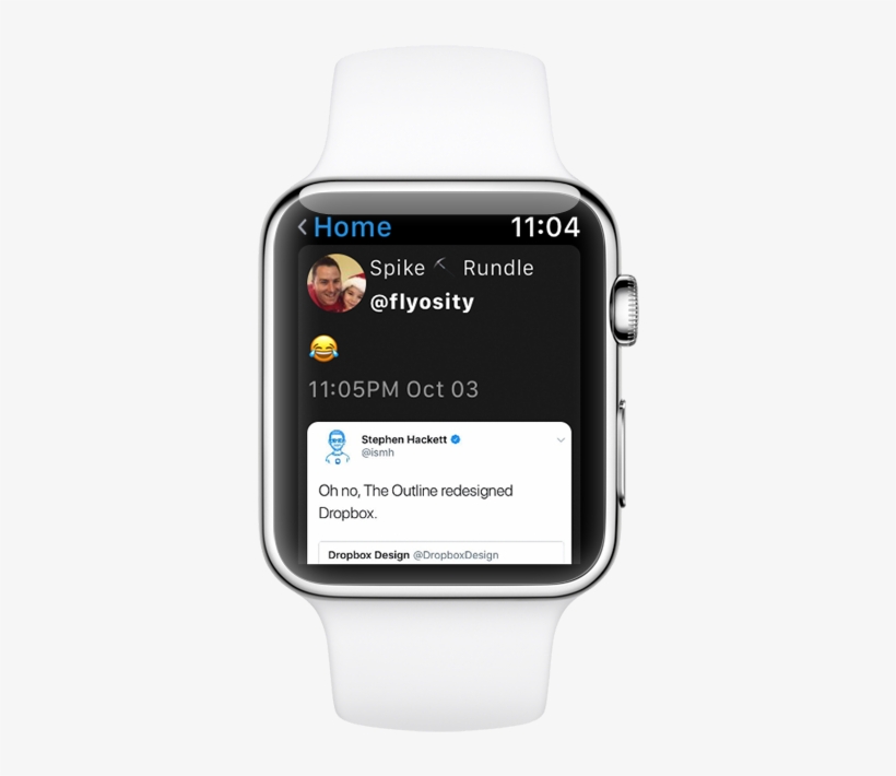 Tweetings For Apple Watch Now Available Withtweetings - Apple Watch 42 Mm Stainless Steel, transparent png #2088955