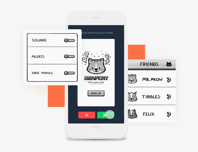 Iphone Device With Sketches Around It - Prototype, transparent png #2089091