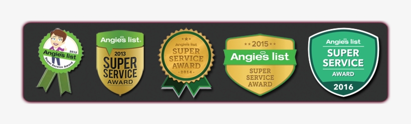 Awards Angies List Badges 2012 To 2016 Admin 2017 03 - Angie's List, transparent png #2089861