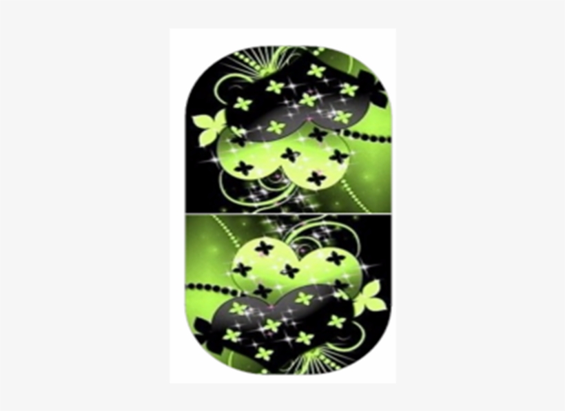 Jamberry Nails - Green Hearts, transparent png #2090327