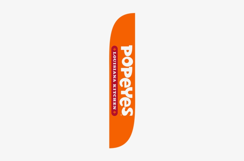Popeye's Feather Flag Orange - Popeye's Feather Flag, transparent png #2091621