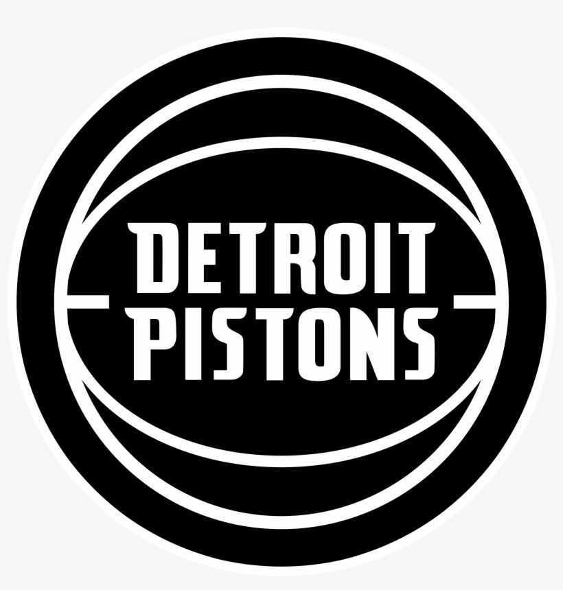 Detroit Pistons Logo Black And White - Detroit Pistons Logo, transparent png #2092537