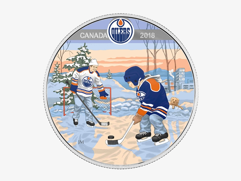 Pure Silver Coloured Coin - Edmonton Oilers, transparent png #2092882