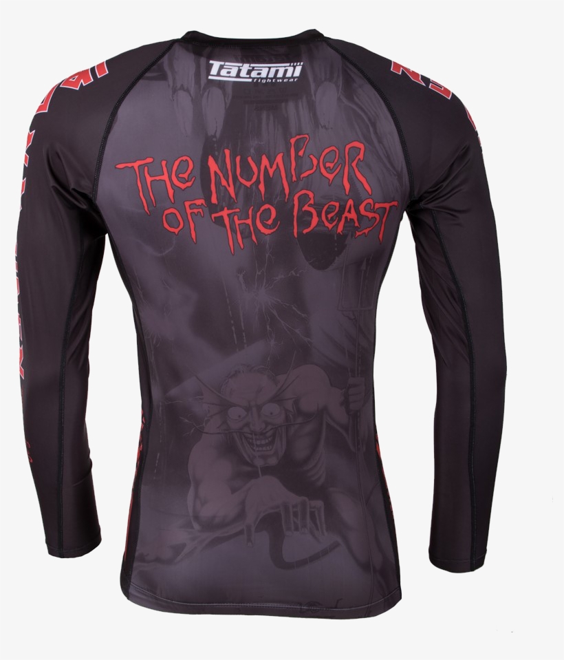 Tatami Iron Maiden Beast Rash Guard - Tatami X Iron Maiden Number Of The Beast Ladies Rash, transparent png #2093186