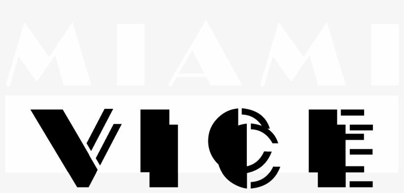 Miami Vice Logo Black And White - Miami Vice Logo Png, transparent png #2095240