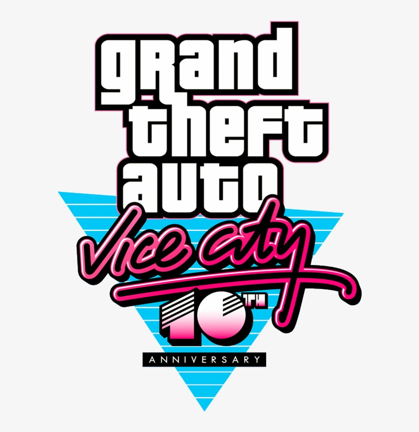 Logo Gta Vc D%c3%a9cimo Aniversario - Grand Theft Auto Vice City 10th Anniversary, transparent png #2095276