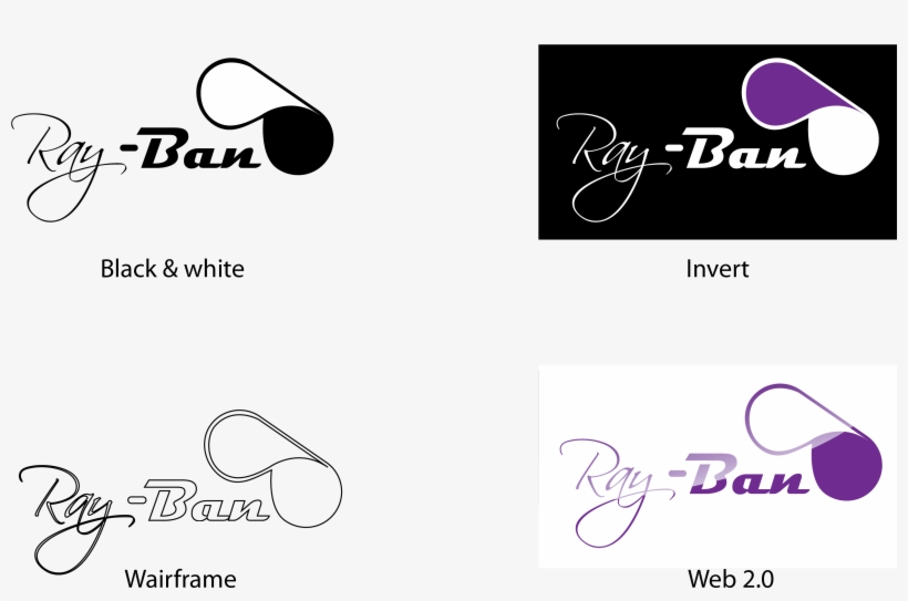 Ray Ban Logo Final B& W - Logo, transparent png #2095319