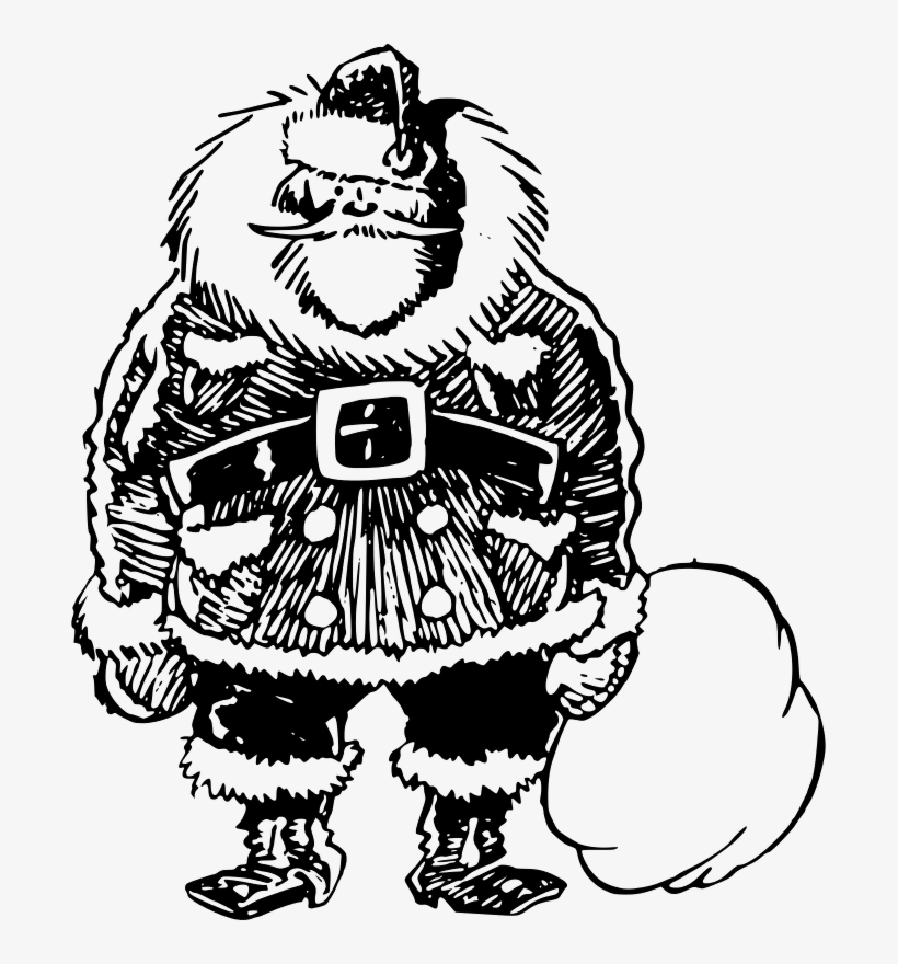 Christmas Santa Sketch Png, transparent png #2098281