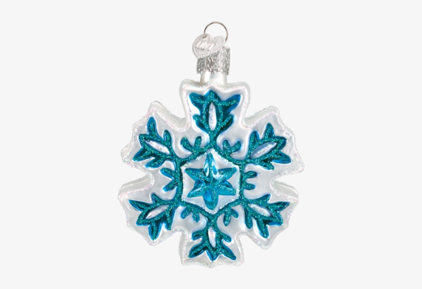 Snowflake Design C Glass Christmas Ornament By Old - Old World Christmas Snowflakes Glass Blown Ornament,, transparent png #2099041