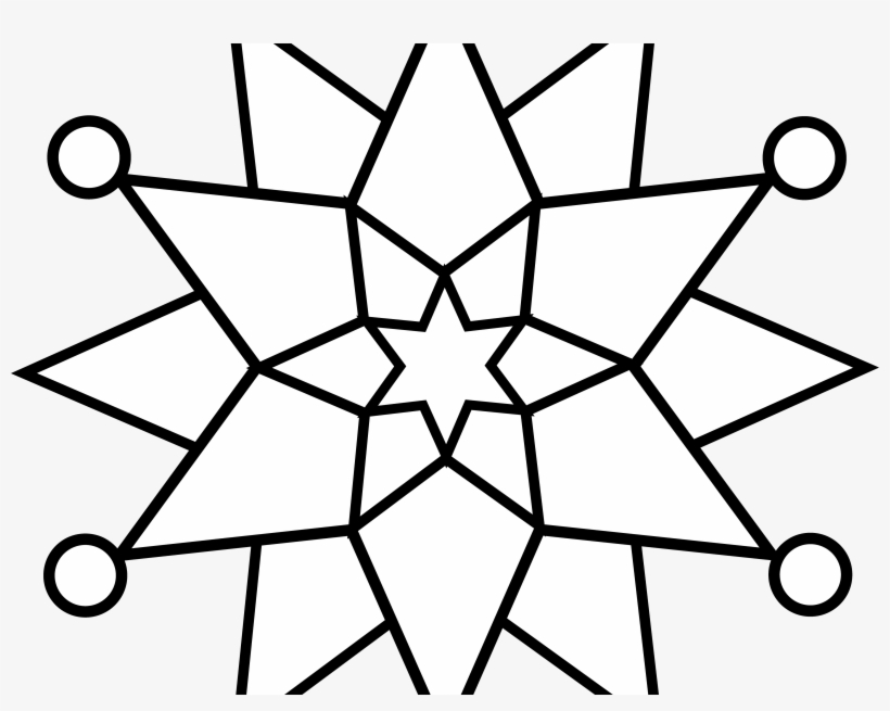 Competitive Snowflake Pictures To Print Christmas Snowflakes - Simple Snowflakes Colouring Pages, transparent png #2099076