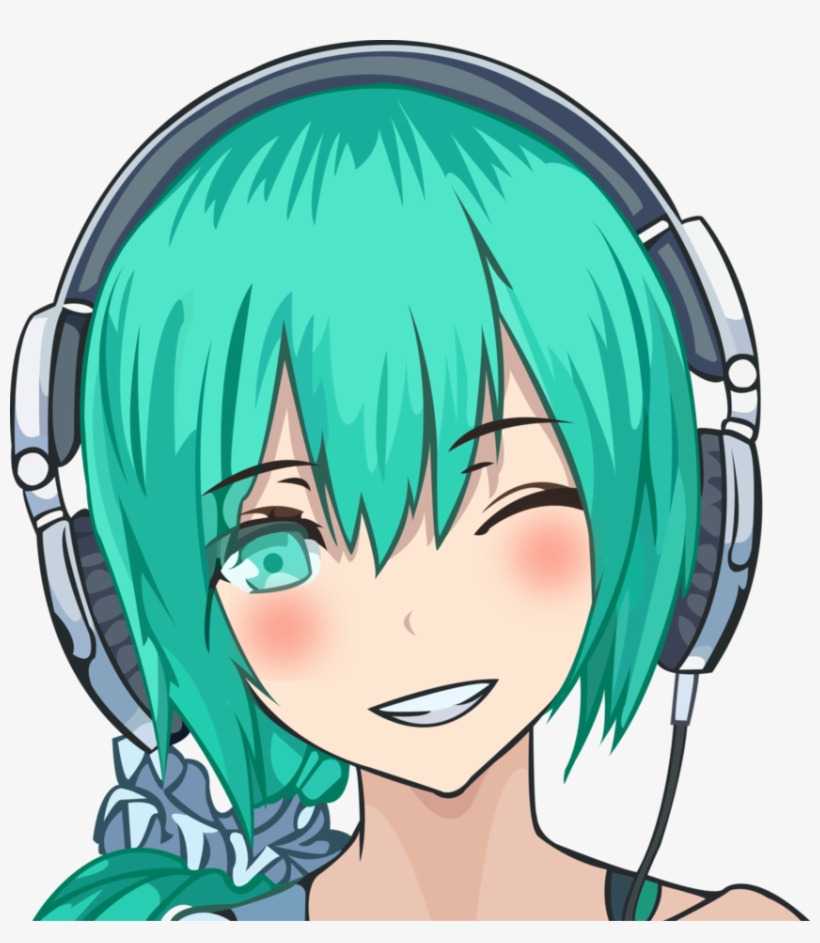 Headset Hatsune Miku - Cartoon, transparent png #2099352