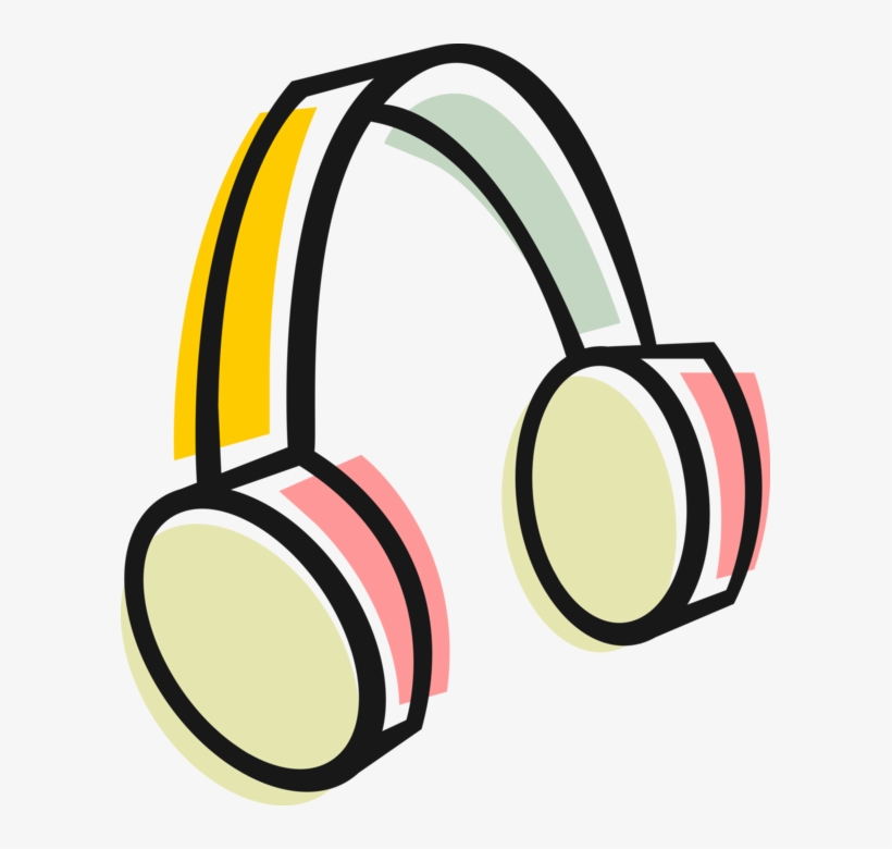 Vector Illustration Of Listening Device Headphones, transparent png #2099613