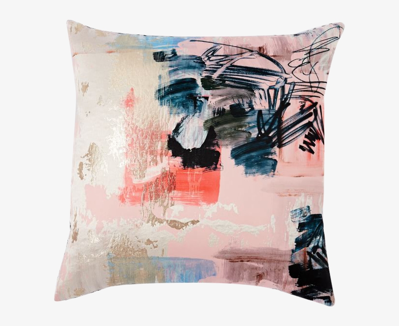 Brocade Abstract Graffiti Pillow Cover, 20"x20", Multi, transparent png #210084