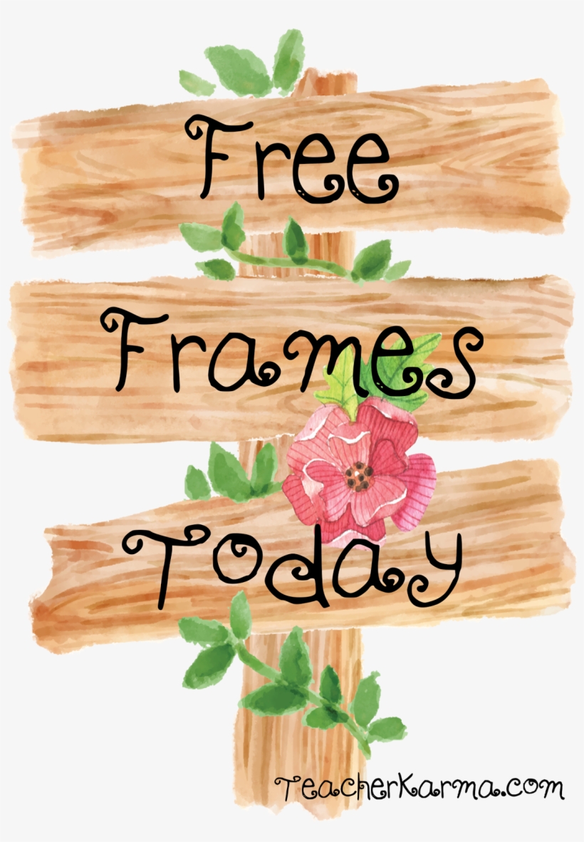 16 Free Wooden Sign Flower Frames Today - Wooden Sign Flowers Clipart, transparent png #210132