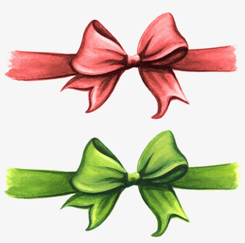 Painting Ribbon And Arrow - Decorative Gift Bow Clip Art, transparent png #210681