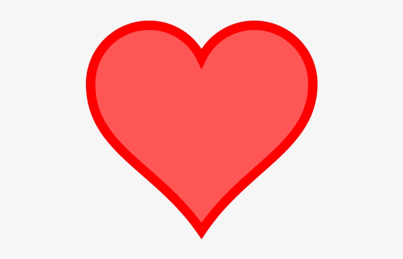 Heart Icon Red Hollow - Clipart Heart, transparent png #210702