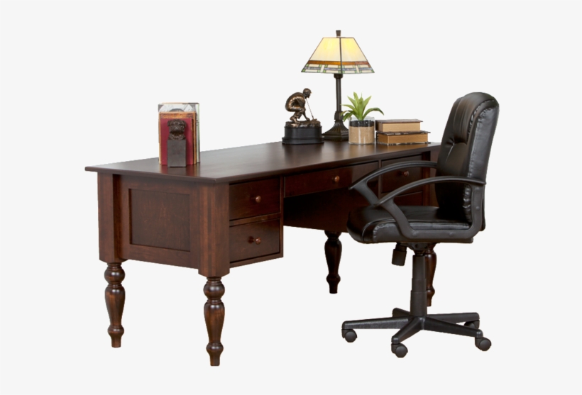 Shaker Executive Turned Leg Writing Desk - Png Transparent Executive Desk, transparent png #210773