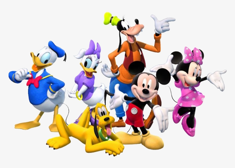 Mickey Mouse Club House Clipart - Mickey Minnie Donald Daisy Goofy, transparent png #210797