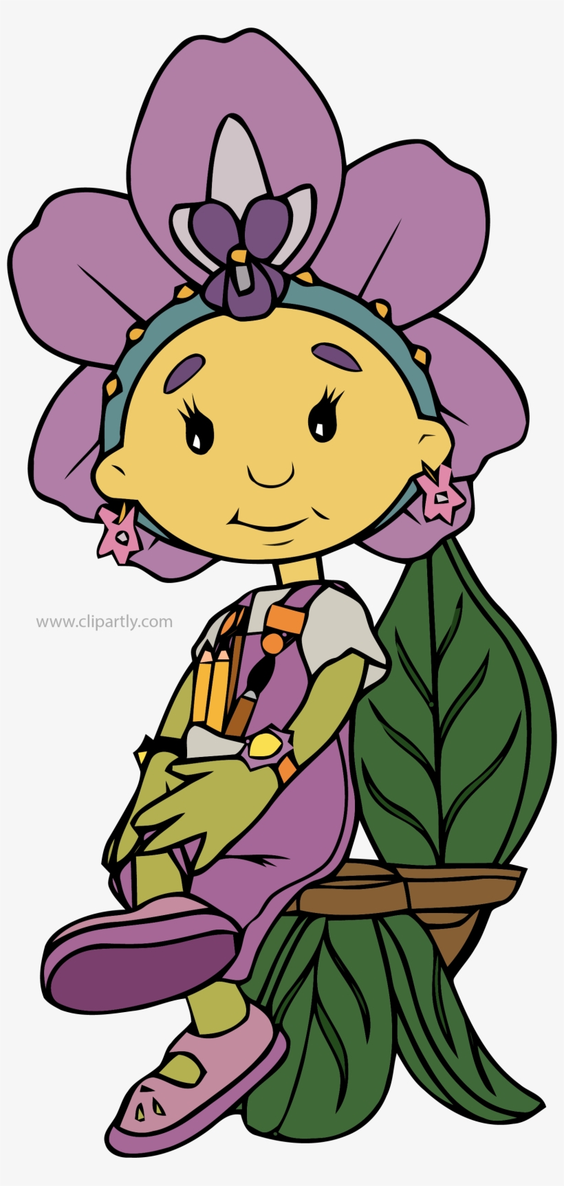 Violet Staying Fifi And The Flowertots Clipart - Cross-stitch, transparent png #210800