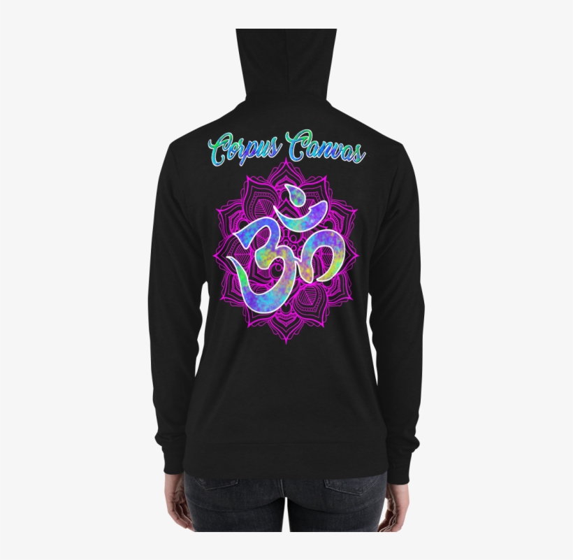 Image Of Watercolor Om Mandala Hoodie - Hoodie, transparent png #210854