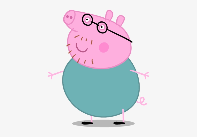 Daddy Pig Peppa Pig World Clip Black And White Stock - Peppa Pig Characters, transparent png #211239