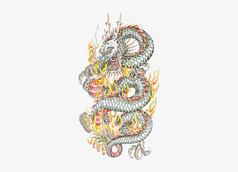 Dragon Tattoo Flash 10 - Pond, transparent png #211401