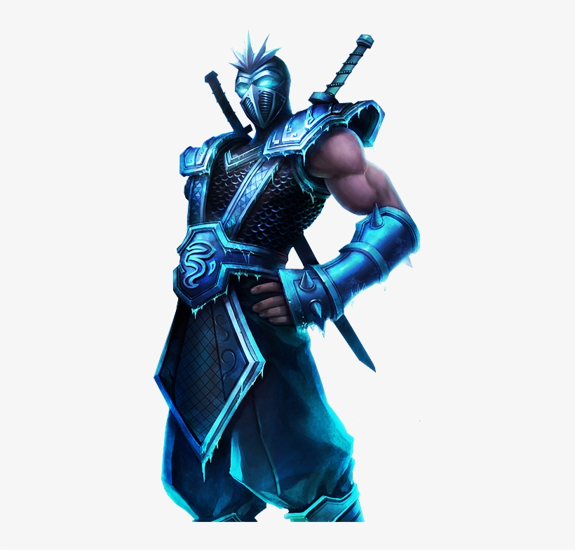 Frozen Shen Skin Lol Splashart Png Image - League Of Legends Shen Png, transparent png #211687