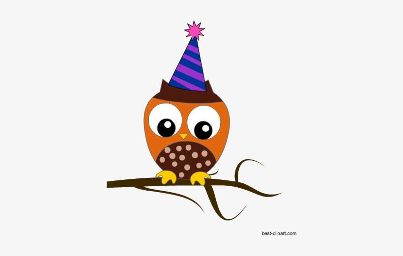Cute Party Owl Free Clipart, transparent png #212052