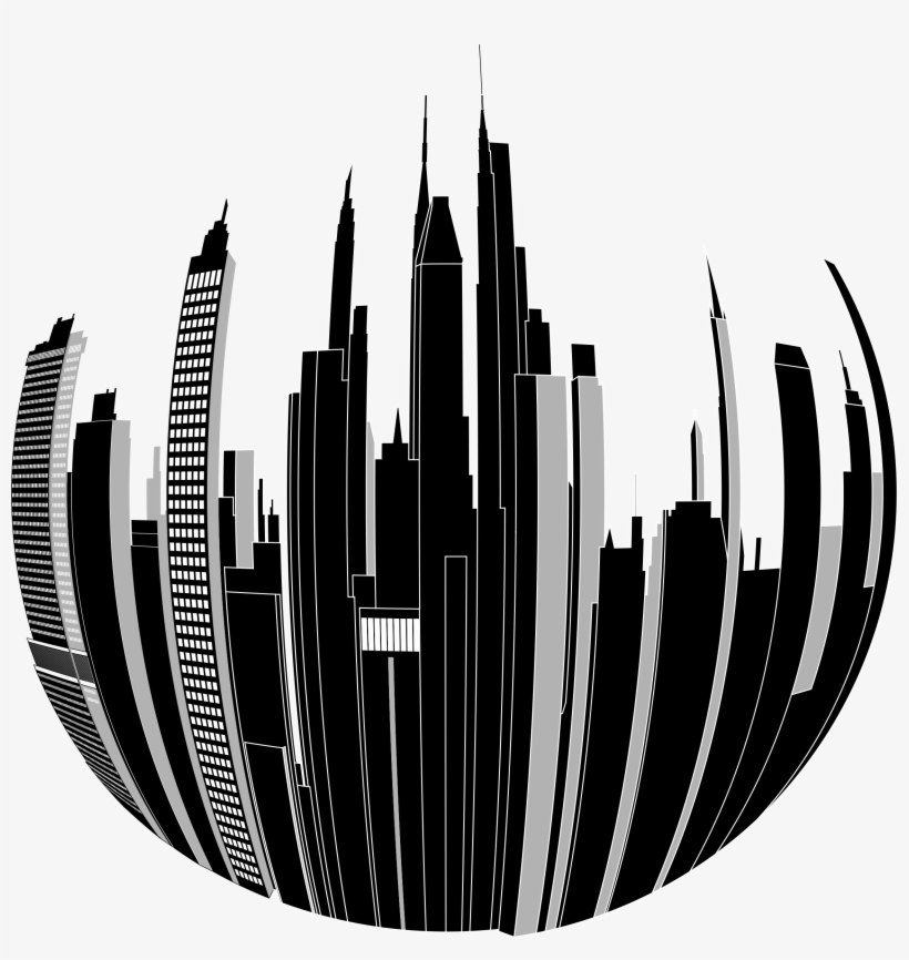 This Free Icons Png Design Of Distorted City Skyline, transparent png #212342