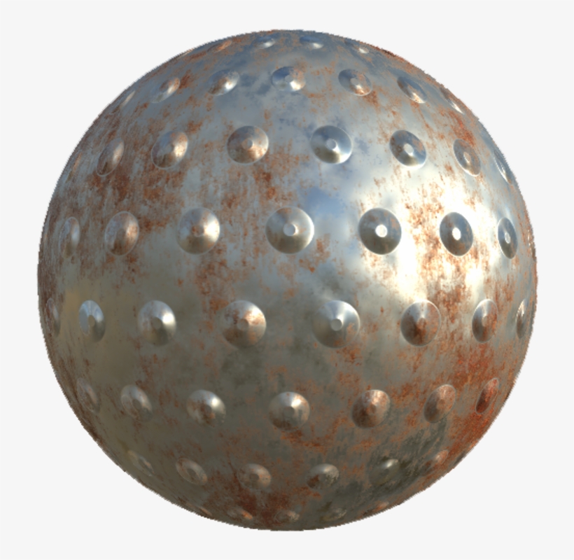 Rust Metal With Dots Texture - Metal, transparent png #212383