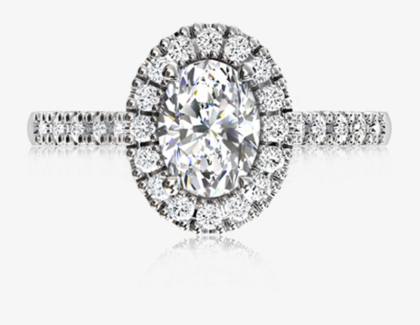 Oval Angel Halo - Engagement Ring, transparent png #212863