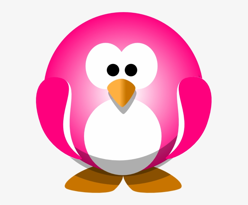 Image - Cute Pink Penguin Cartoon, transparent png #212984