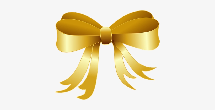 Ribbon Celebration Christmas Decoration De - Christmas Clip Art Gold, transparent png #213296