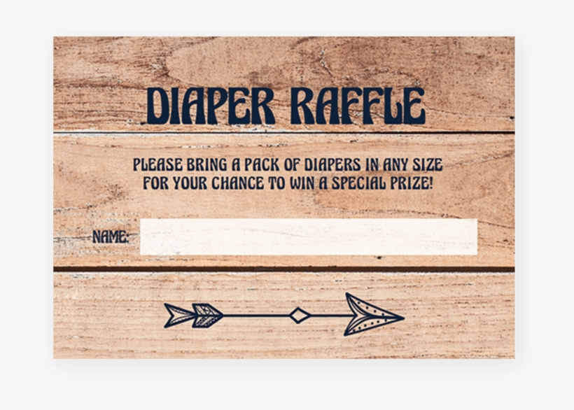 Printable Baby Shower Diaper Raffle Tickets For Rustic - Diaper Raffle Tickets Woodland, transparent png #213540