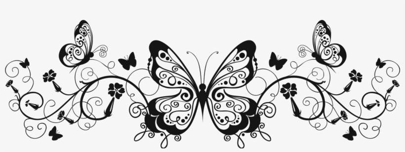 Transparent Decoration Png Image Gallery View Full - Black And White Butterfly Png, transparent png #213845