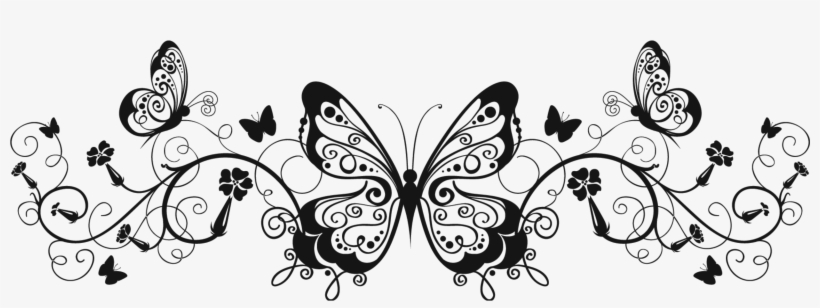 Transparent Decoration Png Image Gallery View Full - Black And White Butterfly Png, transparent png #213845