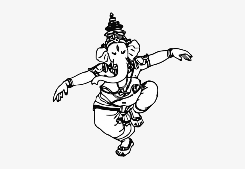 Ganesha - Drawing Of Dancing Ganesha, transparent png #213868