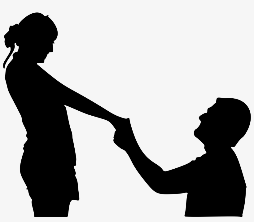 Freeuse Stock Man And Woman Silhouette Big Image Png - Man And Woman Silhouette Png, transparent png #214532