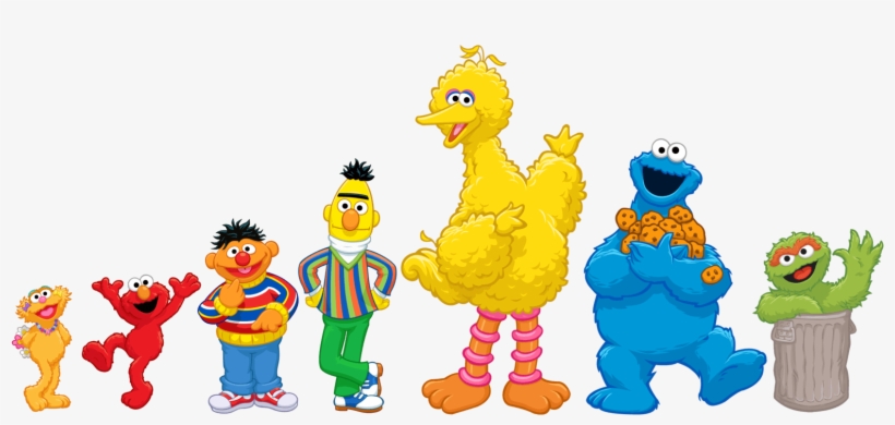 Big Bird Elmo Sesame Street Characters Clip Art - Sesame Street Png, transparent png #214647