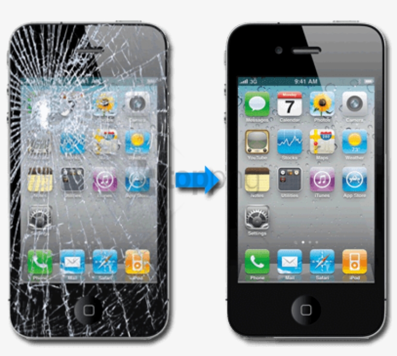 Popular Cell Phone Repairs - Mobile Phone Broken Screen, transparent png #214671