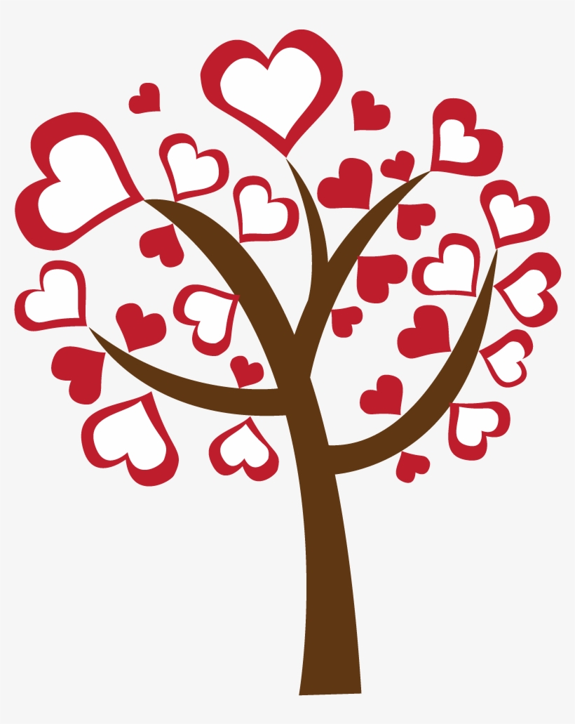 Valentine's Day Clipart Heart Tree - Tree Love Vector Png, transparent png #214672