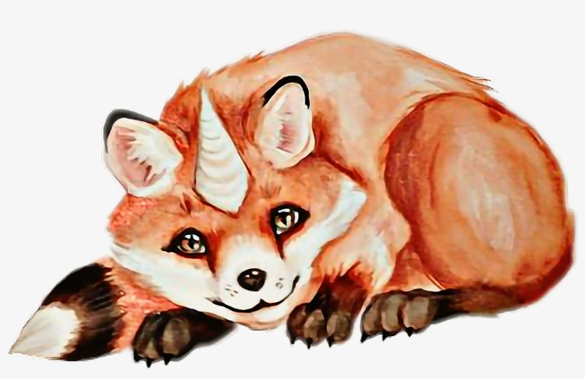Report Abuse - Fox With Unicorn Horn, transparent png #214908
