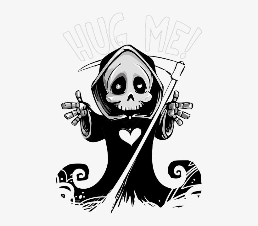 Boy With Ms - Cute Grim Reaper Png, transparent png #215725