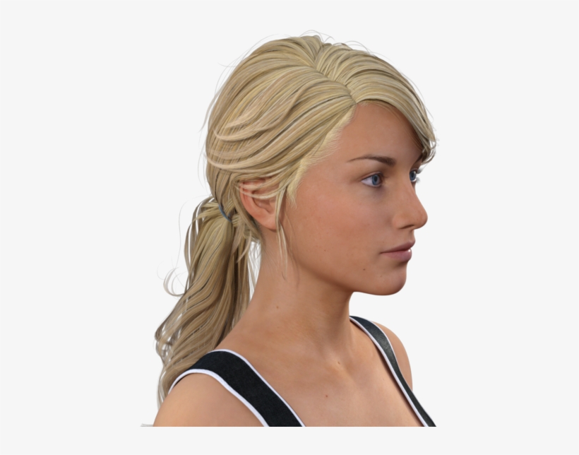 Ponytail Hair Blonde Png Free Transparent Png Download Pngkey - ponytail free roblox hairs