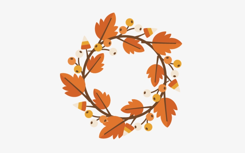 Fall Wreath Svg Cutting For Electronic Machines Svg - Fall Wreath Clip Art Free, transparent png #216811