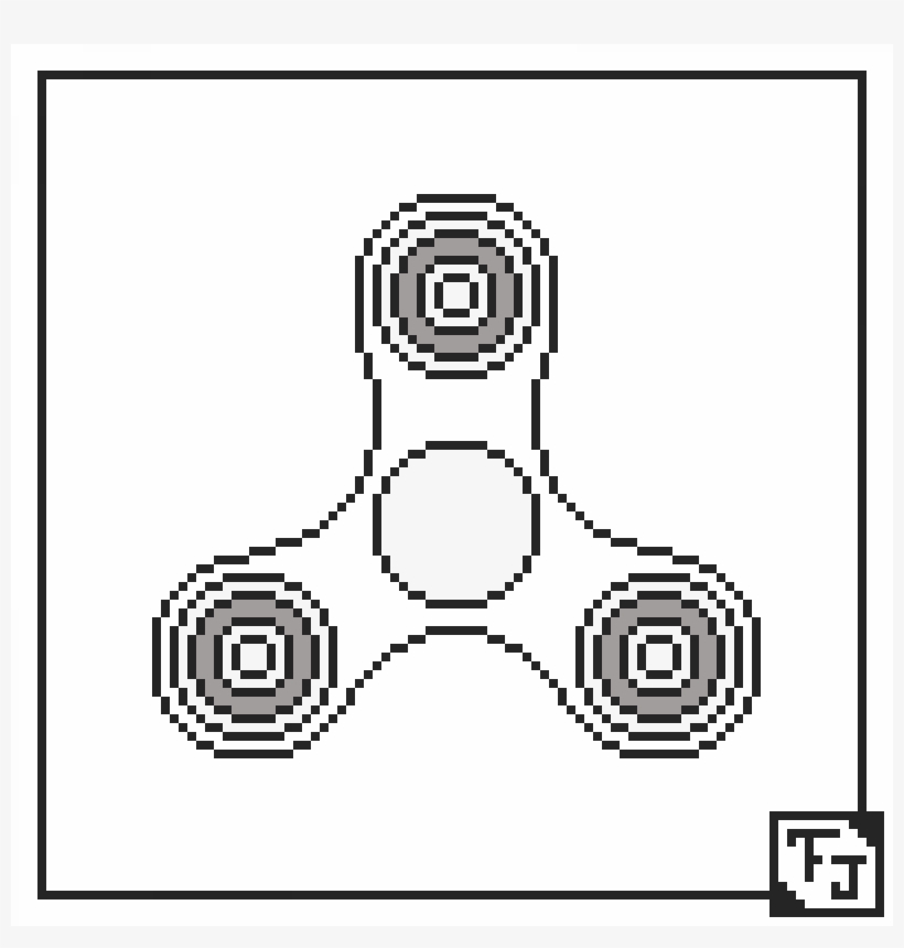 Fidget Spinner Contest Template - Fidget Spinner Pixel Art, transparent png #217172