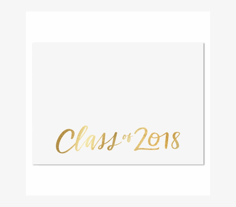 Graduation Announcements Grad - Class Of 2018 Gold Banner, transparent png #217418